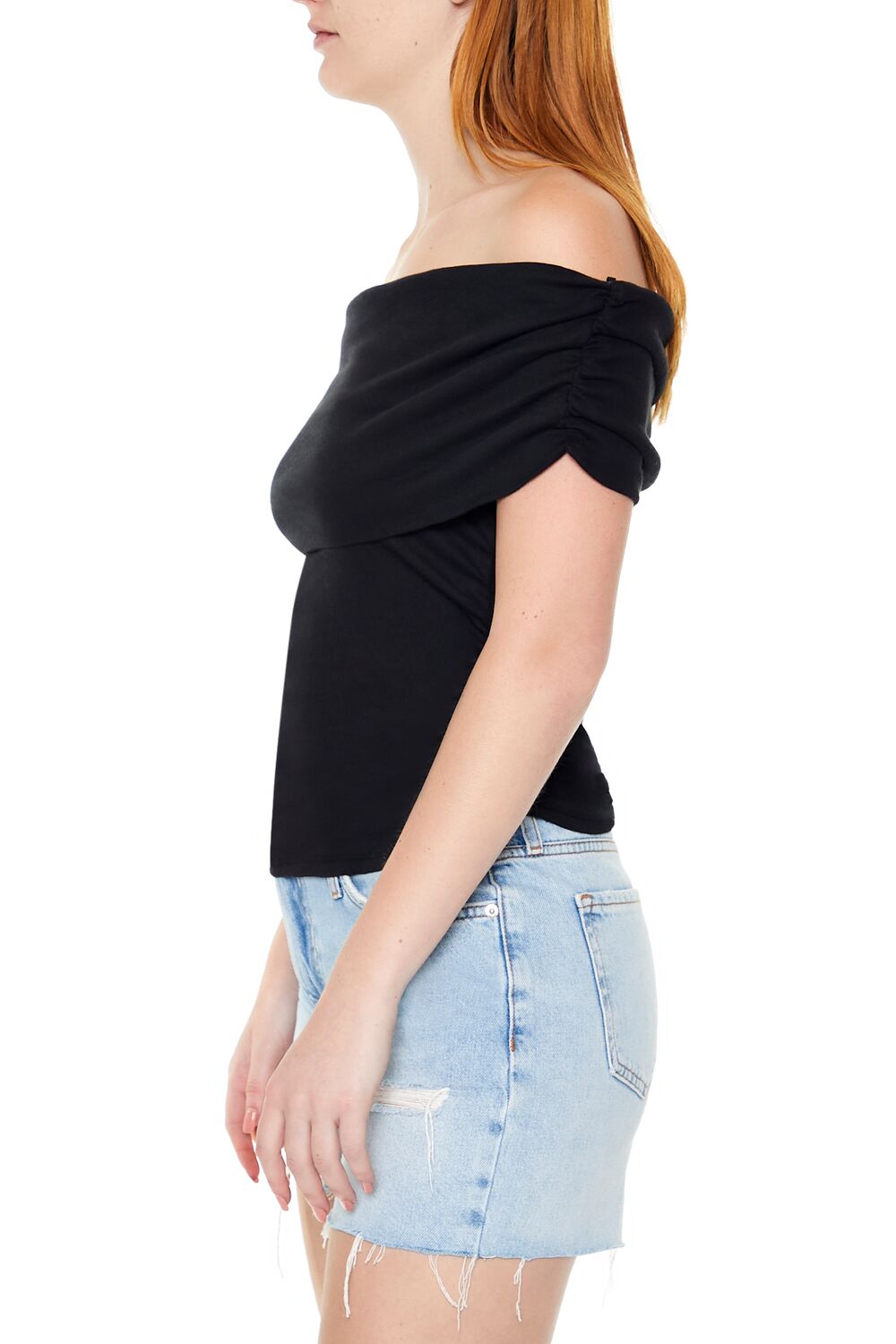 Ruched Off-the-Shoulder Top