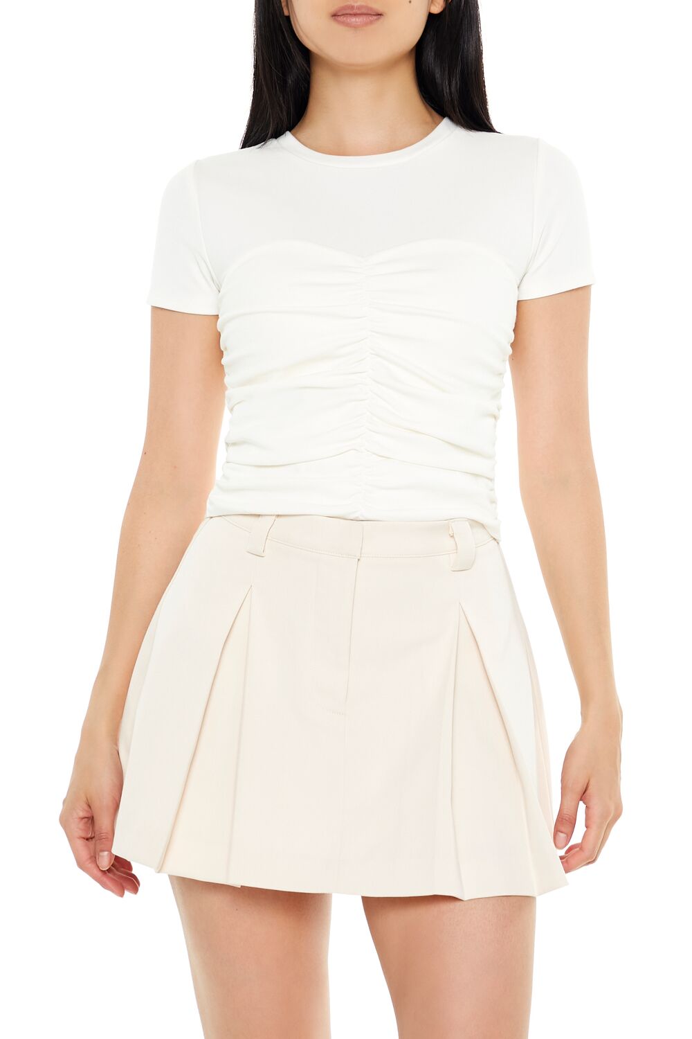 Ruched Crew Tee