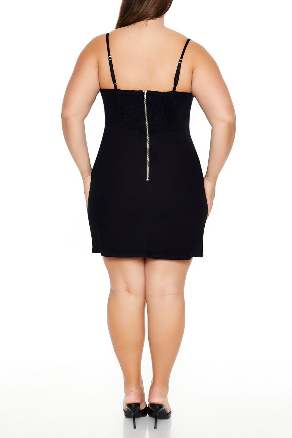 Plus Size Rhinestone Striped Dress