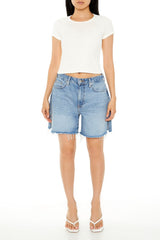 Cropped Cutout Twisted-Back Tee