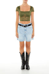 Lace Bustier Crop Top