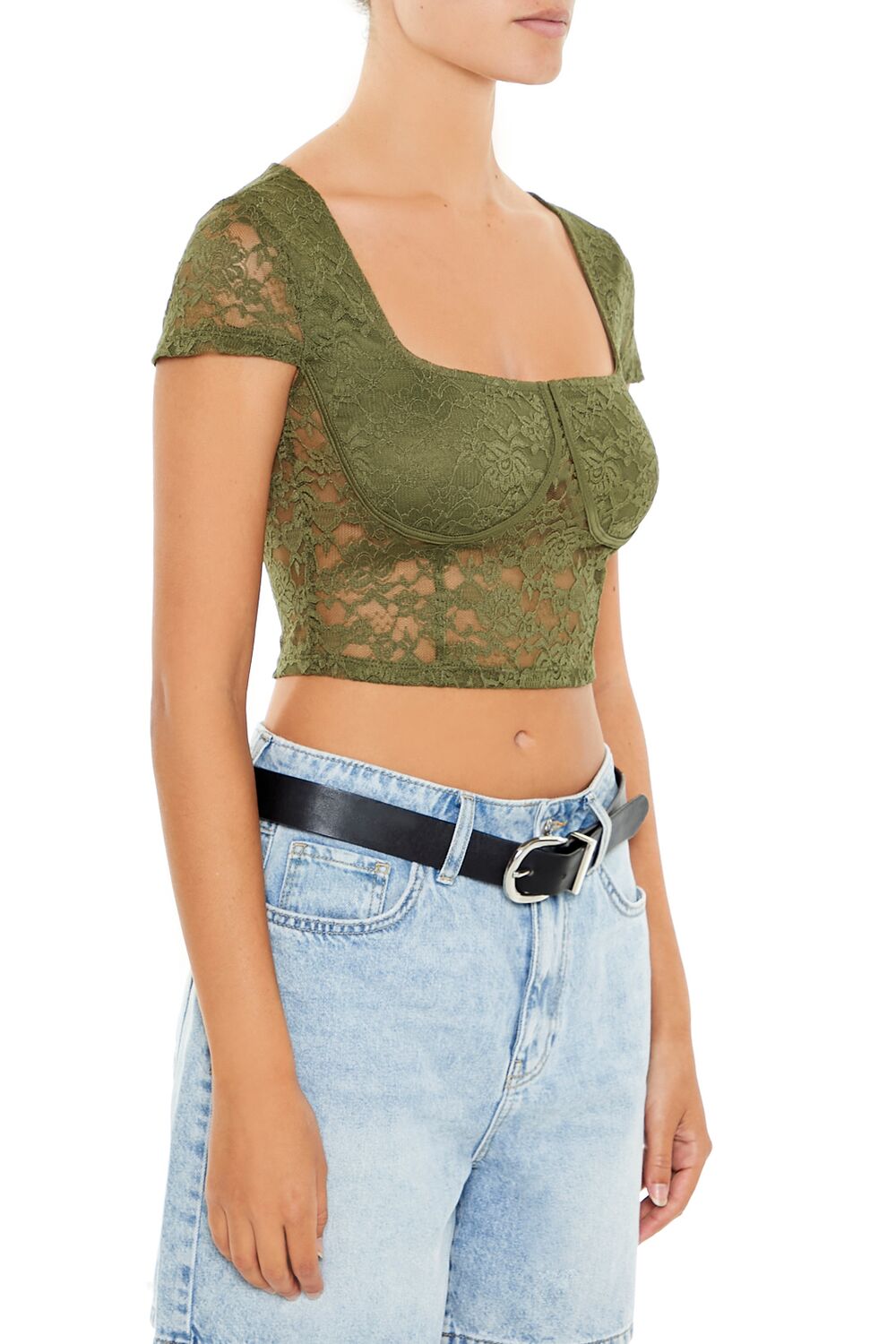 Lace Bustier Crop Top