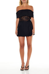 Lace Off-the-Shoulder Crop Top