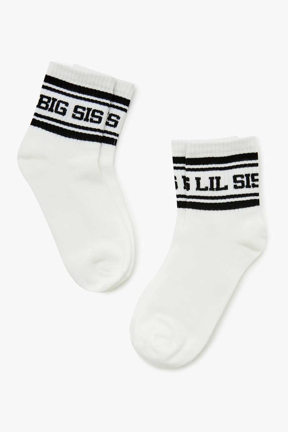 Big Sis Lil Sis Crew Socks Set - 2 pack