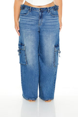 Plus Size Utility Cargo Jeans