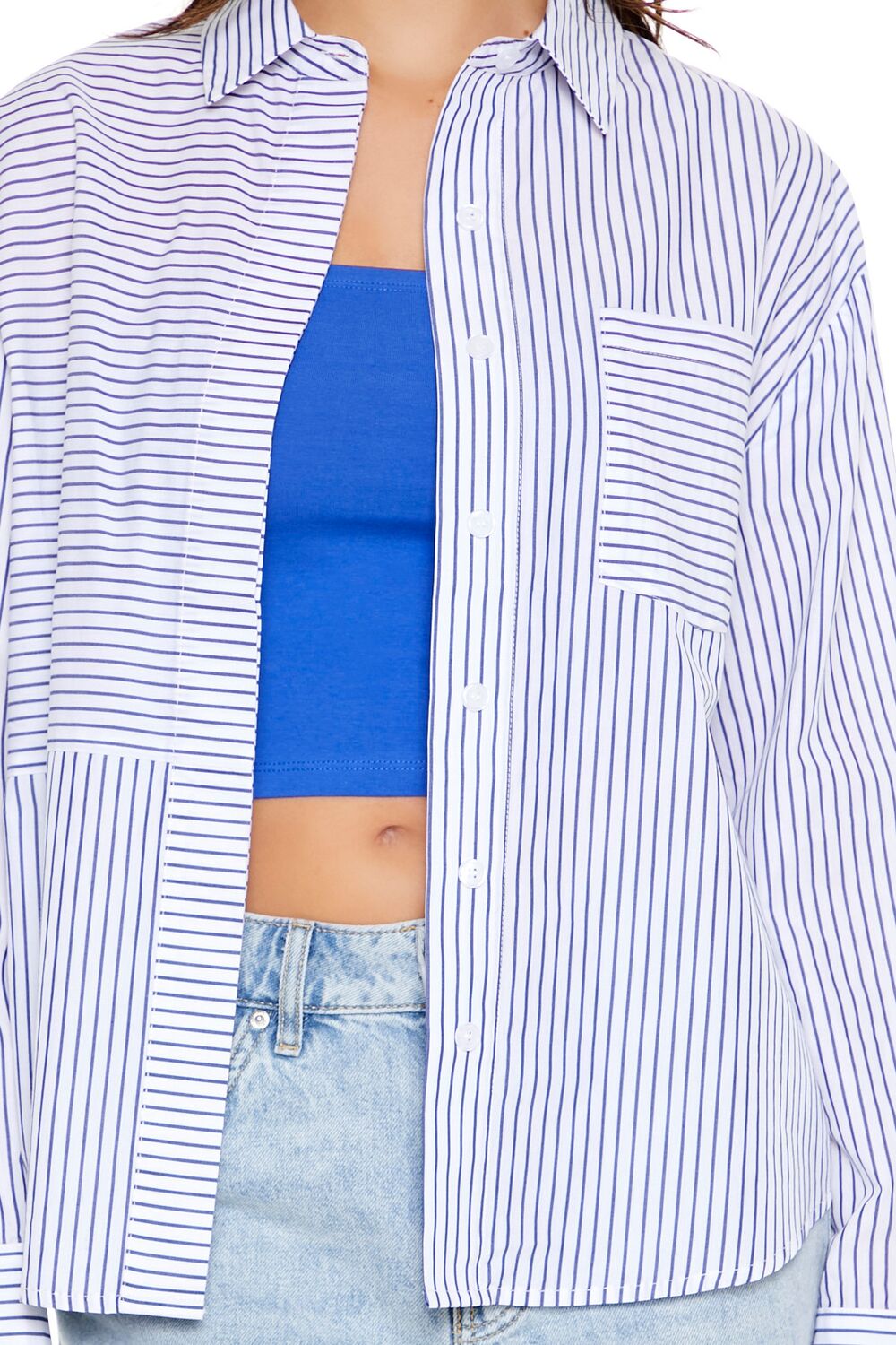 Poplin Striped Pocket Shirt