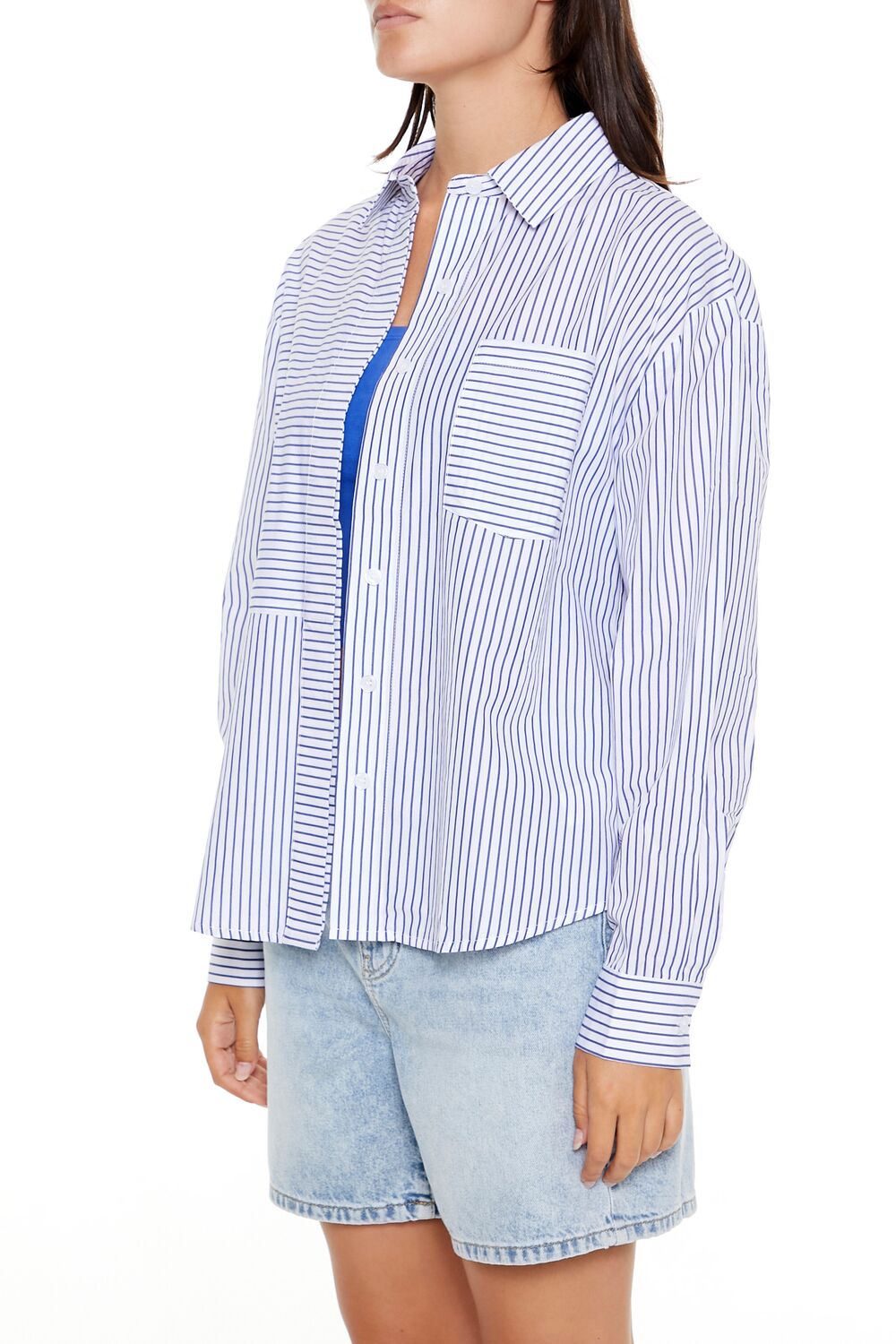 Poplin Striped Pocket Shirt