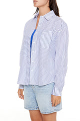 Poplin Striped Pocket Shirt
