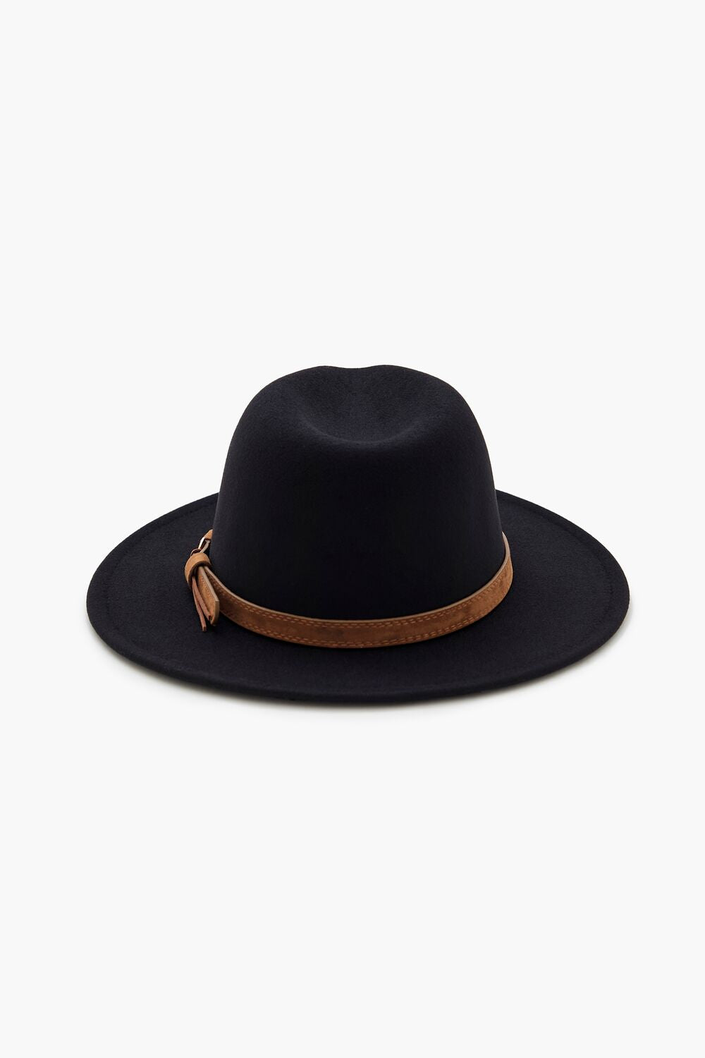 Faux Leather-Trim Fedora