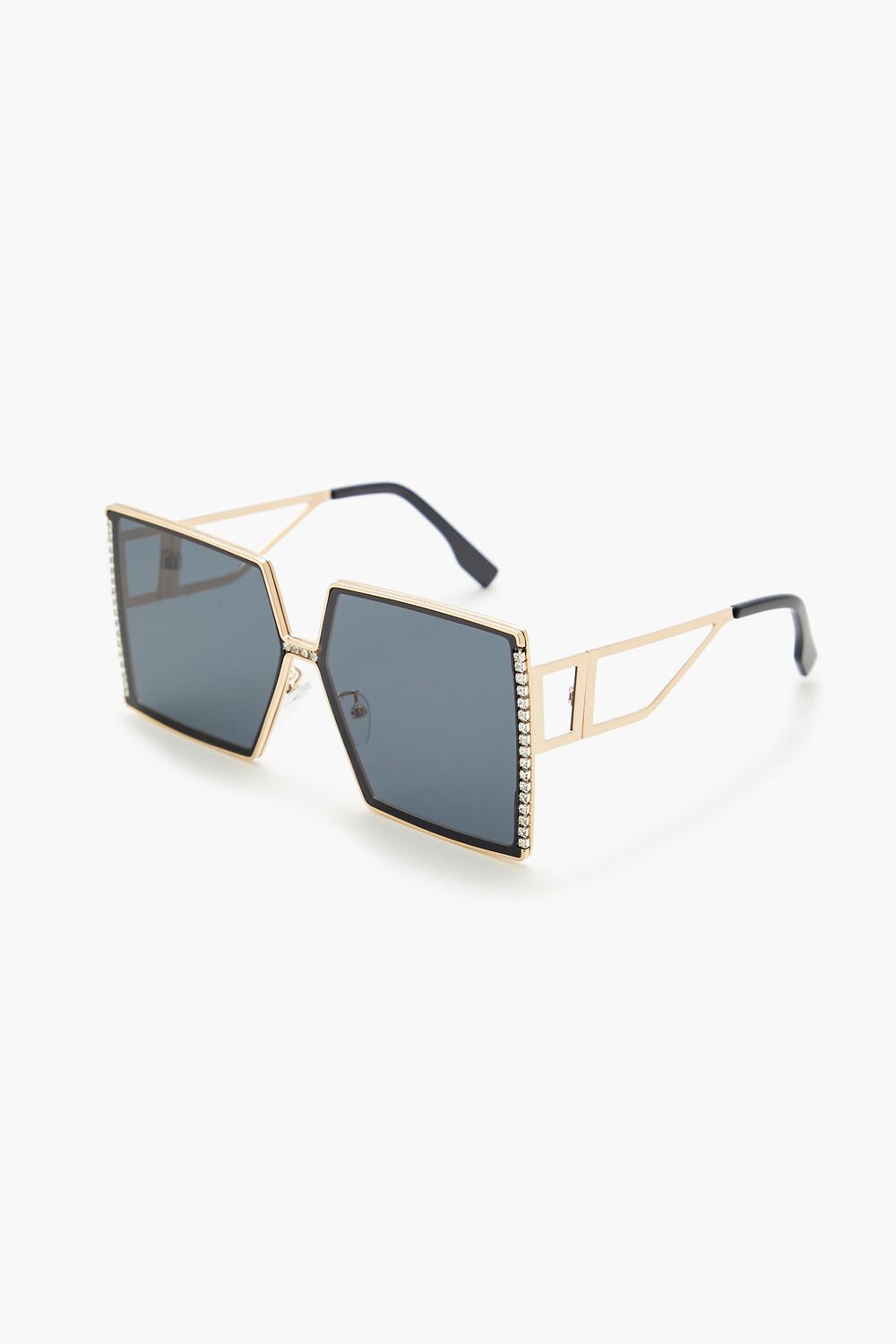 Rhinestone Square Frame Sunglasses
