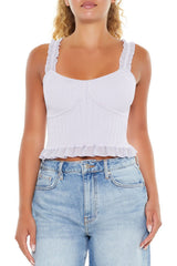 Sweater-Knit Ruffle Cami