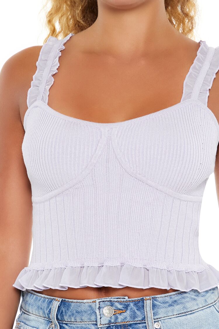 Sweater-Knit Ruffle Cami