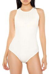 Sweater-Knit Crisscross Bodysuit