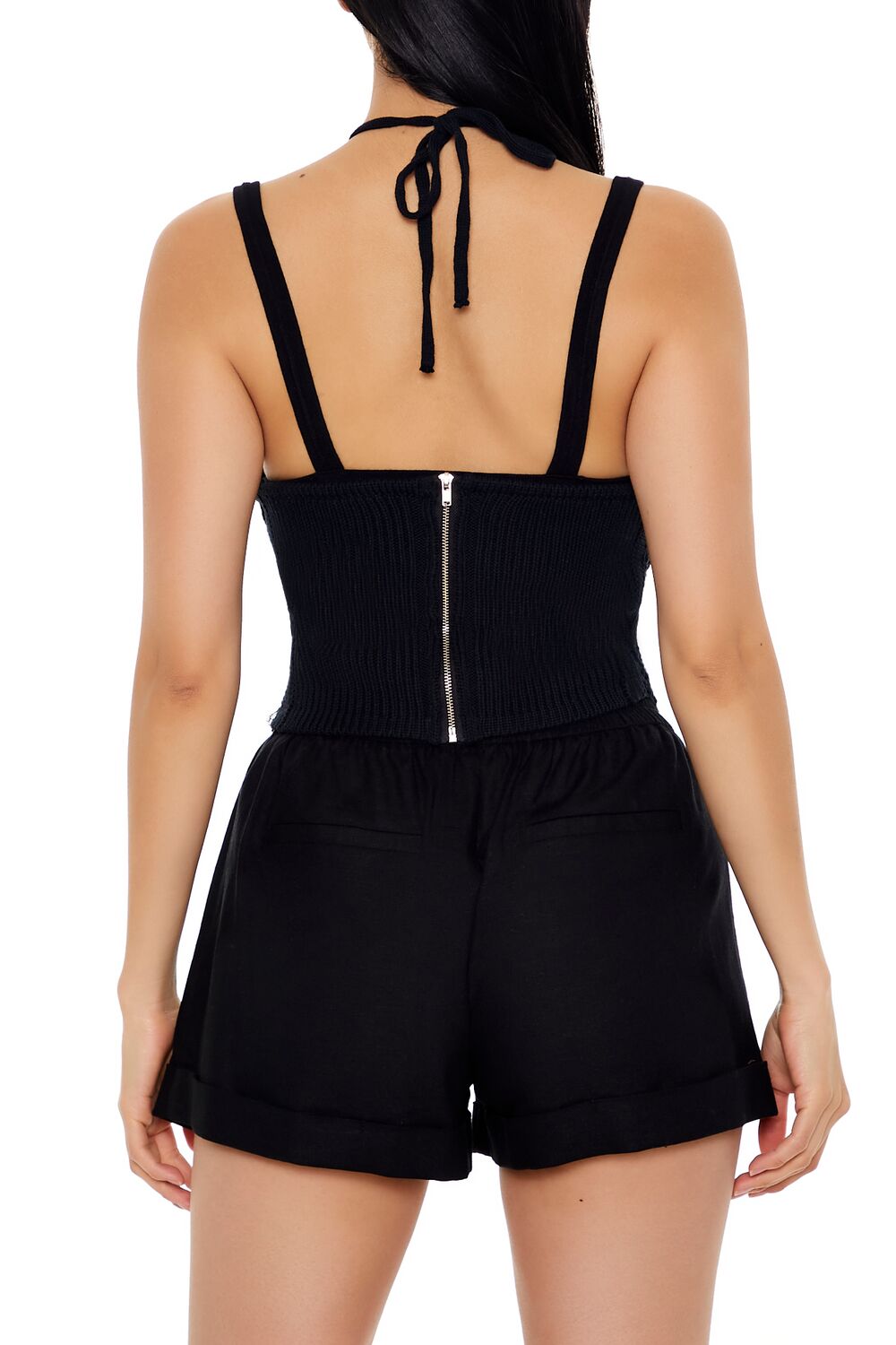 Strappy Sweater-Knit Crochet Cami