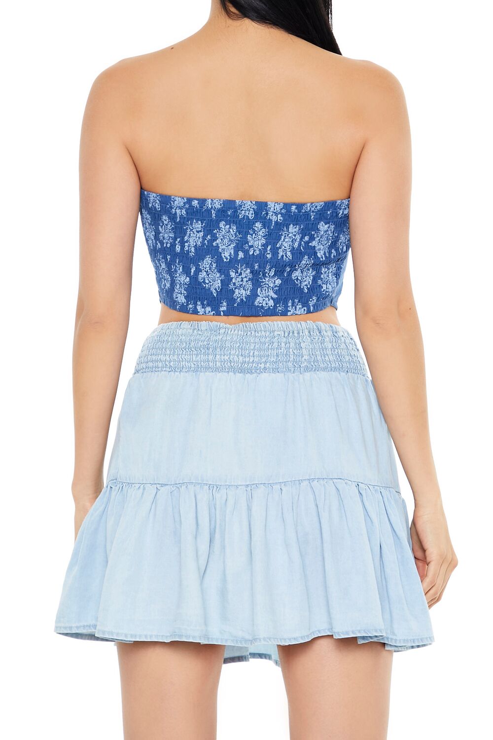 Floral Print Corset Tube Top