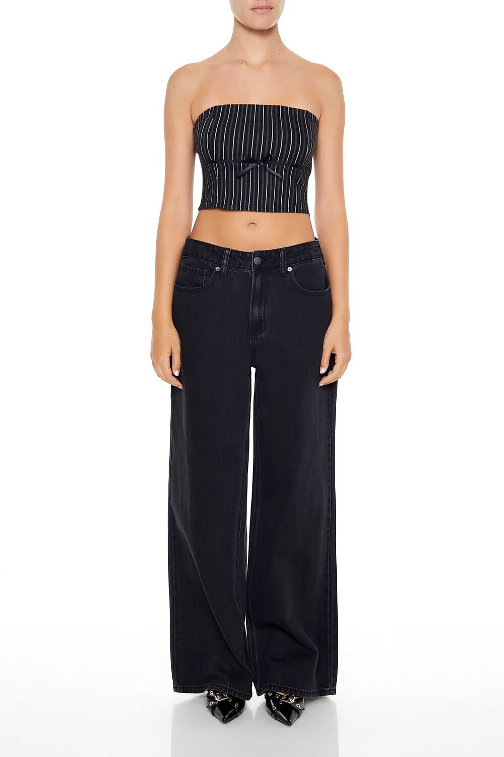 Striped Bow Tube Top