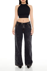 Chiffon Halter Crop Top