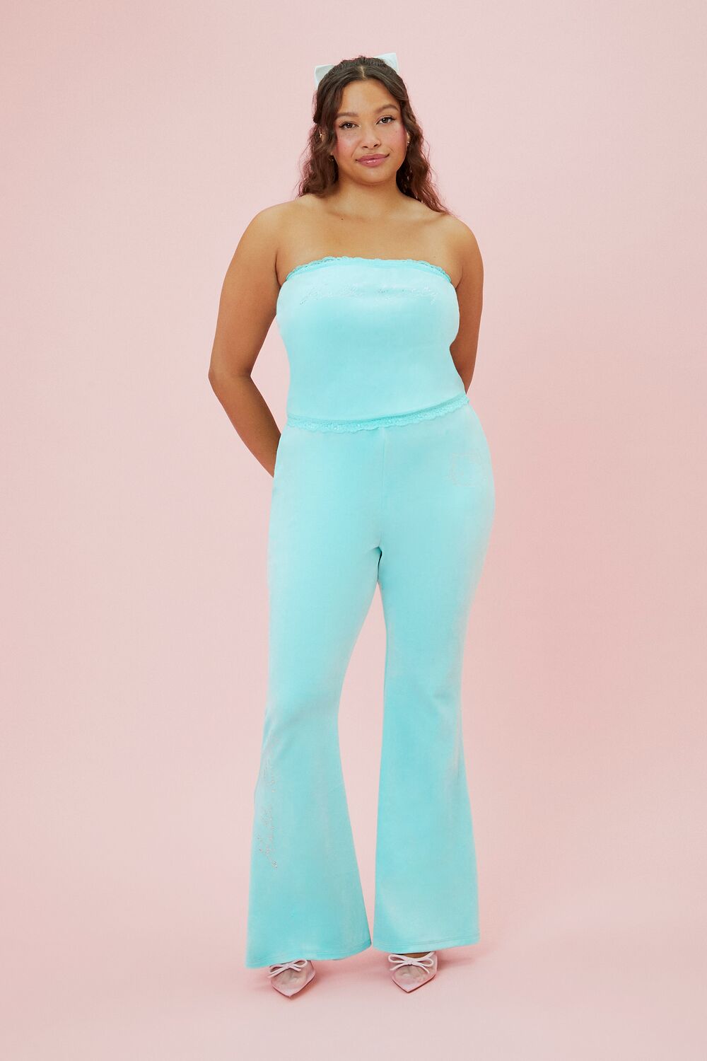 Plus Size Hello Kitty Velour Tube Top