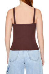 Ribbed Knit V-Neck Cami