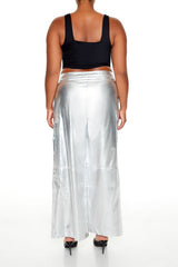 Plus Size Metallic Cargo Pants