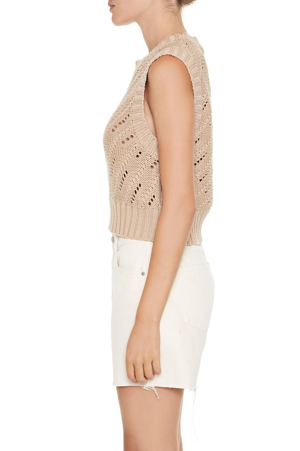 Pointelle Knit Sweater Vest