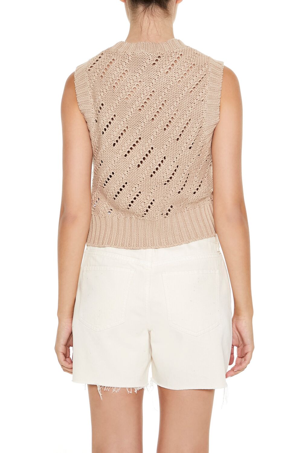 Pointelle Knit Sweater Vest