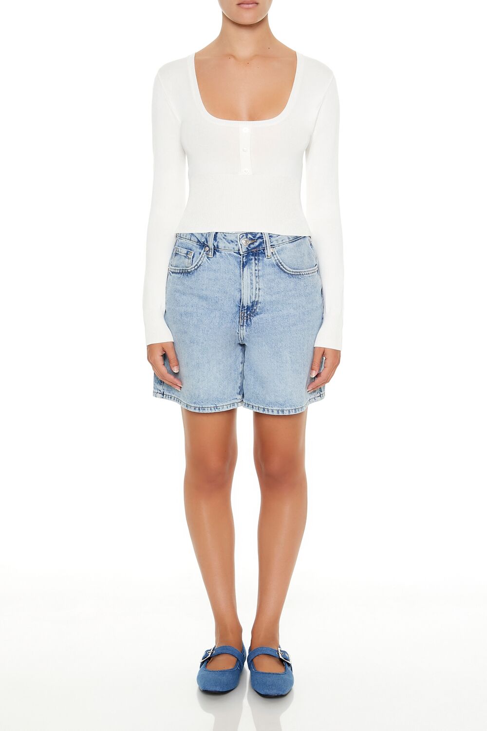 Fitted Square-Neck Sweater