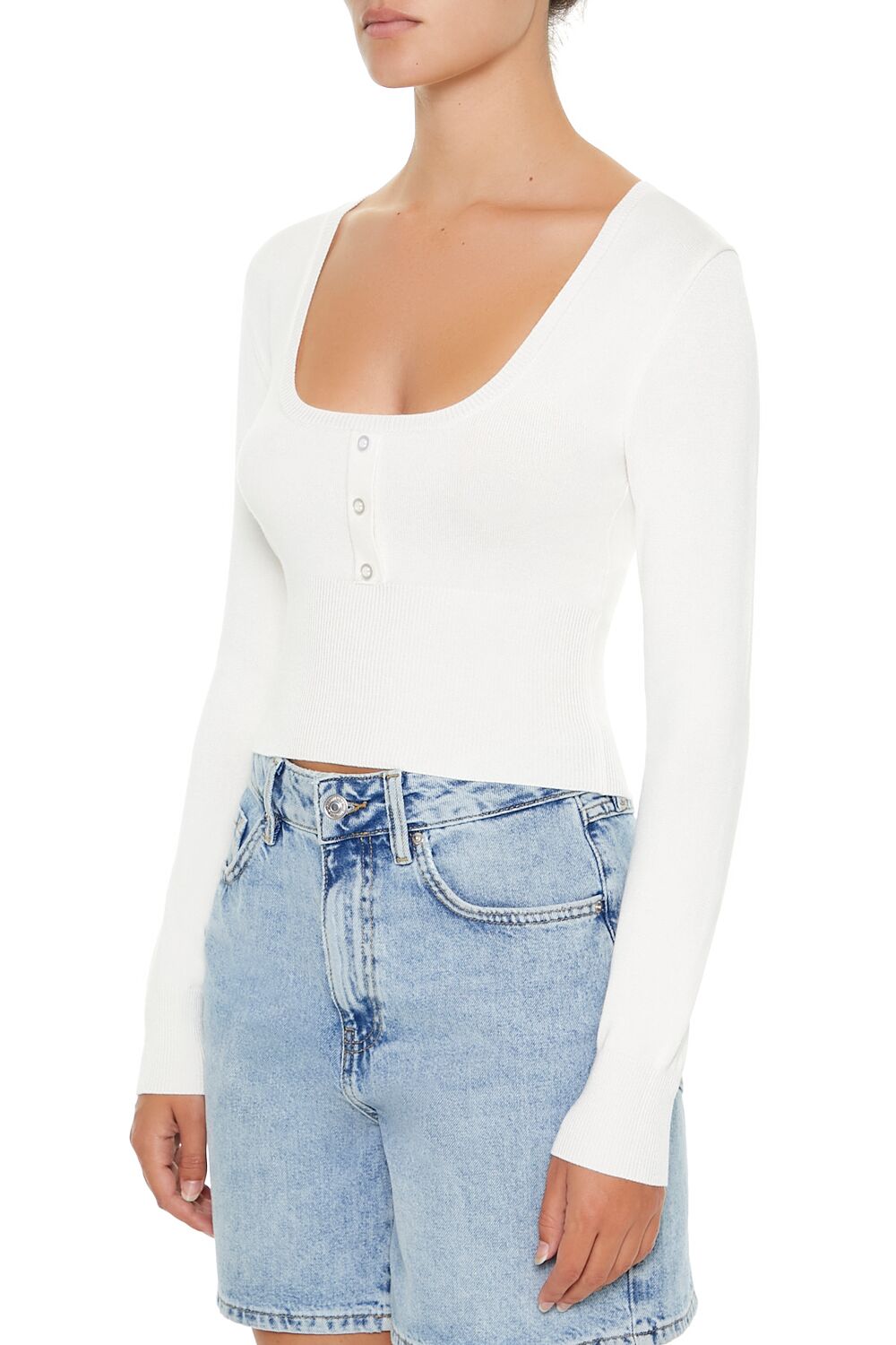 Fitted Square-Neck Sweater