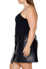Plus Size Lace-Up Sweater-Knit Cami