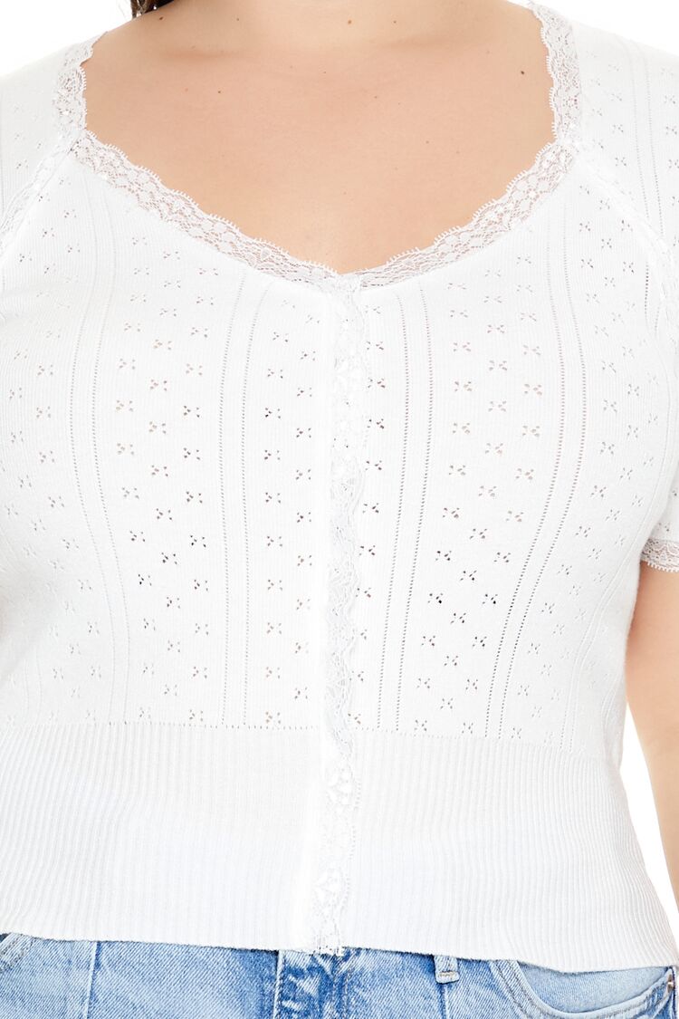 Plus Size Sweater-Knit Crop Top