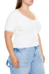 Plus Size Sweater-Knit Crop Top