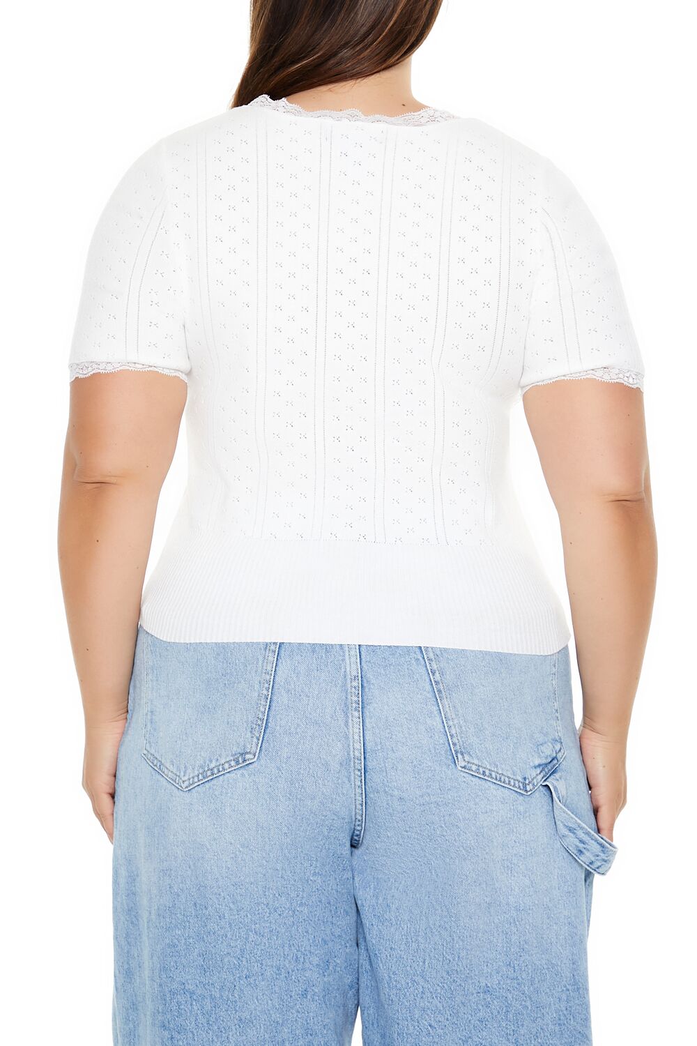 Plus Size Sweater-Knit Crop Top