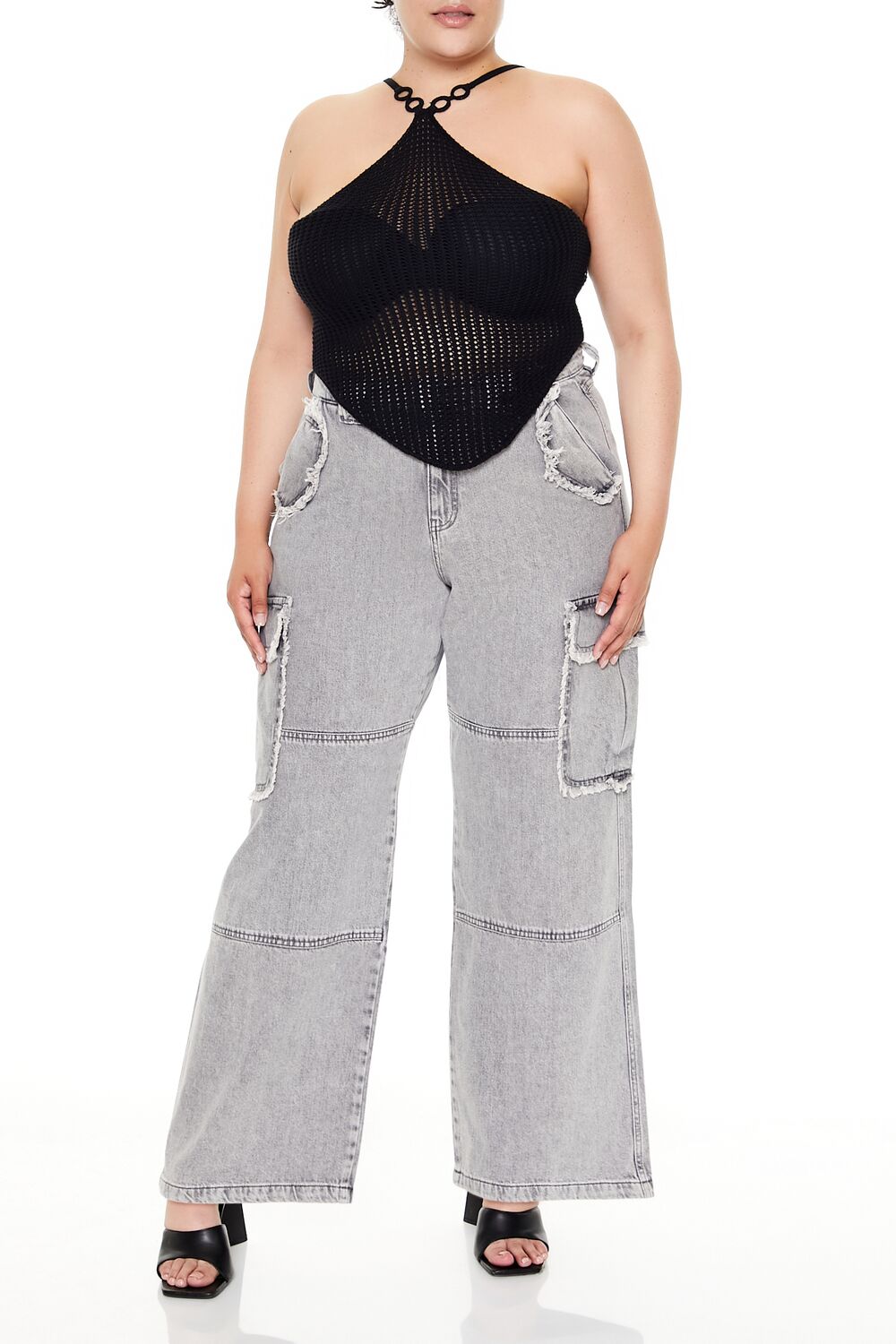Plus Size O-Ring Sweater-Knit Cami