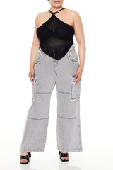 Plus Size O-Ring Sweater-Knit Cami