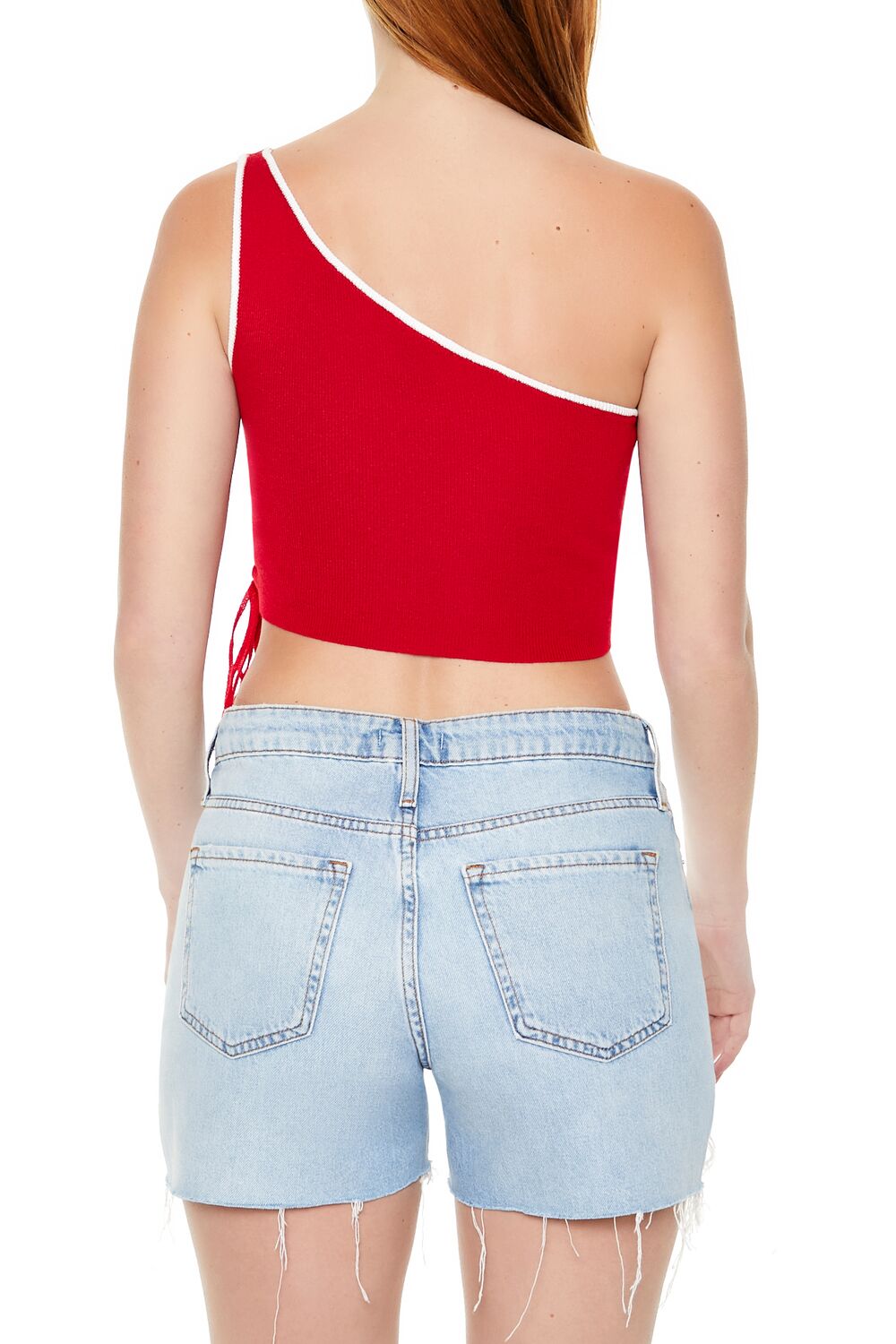 Sweater-Knit One-Shoulder Top