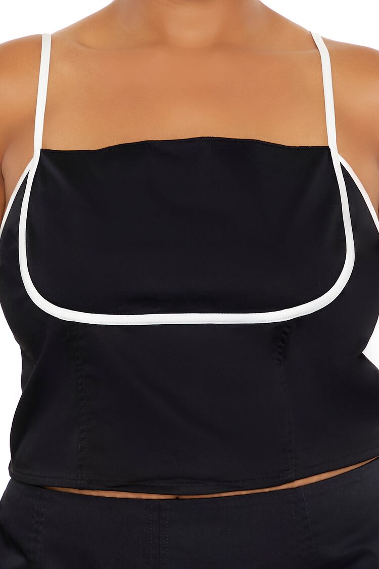 Plus Size Two-Tone Cropped Cami