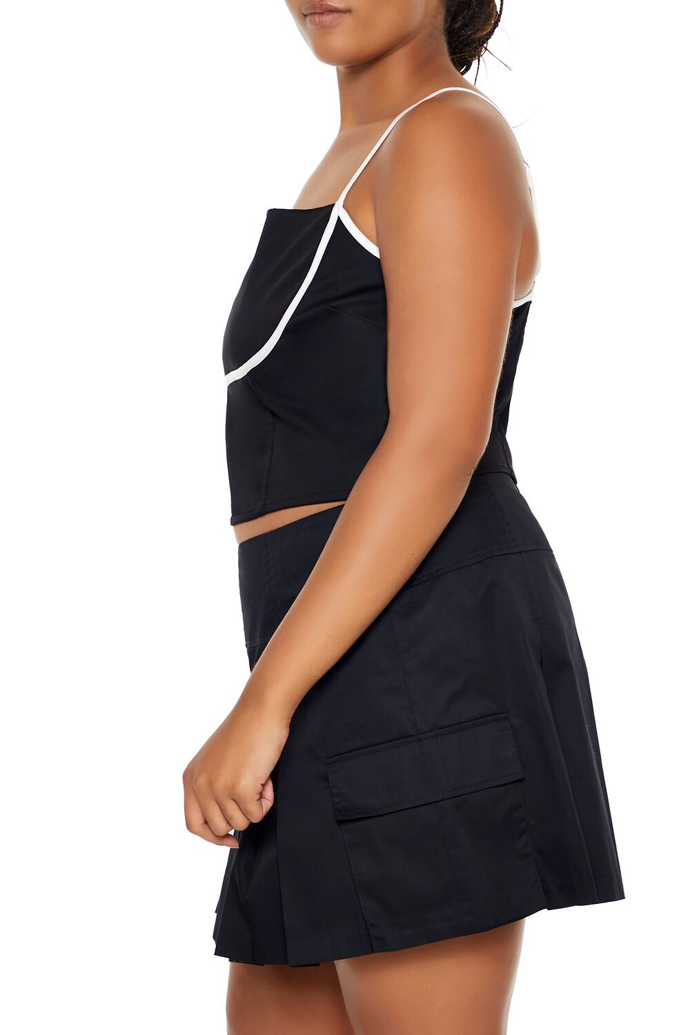 Plus Size Two-Tone Cropped Cami