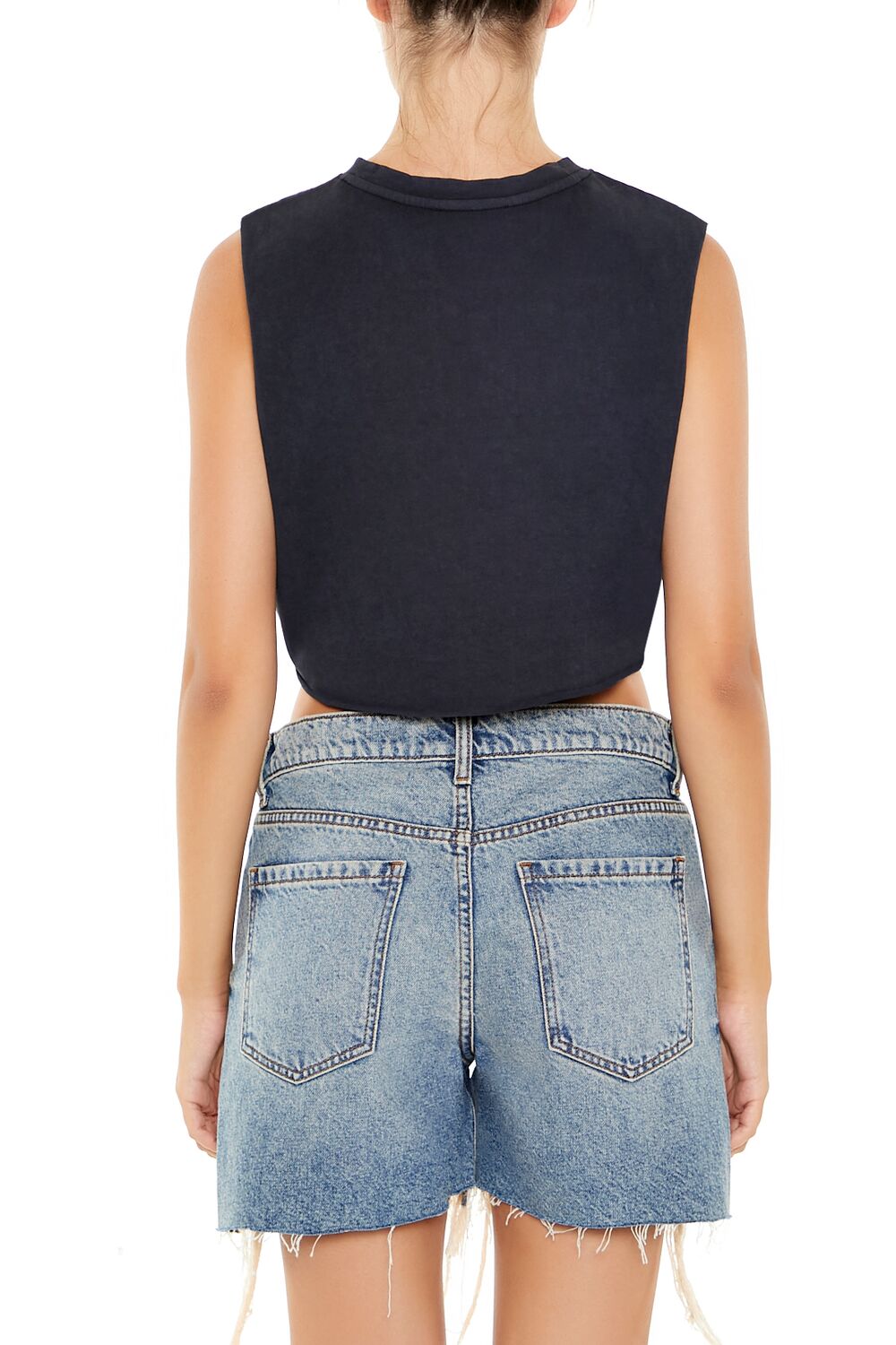 Cropped Raw-Cut Muscle Tee