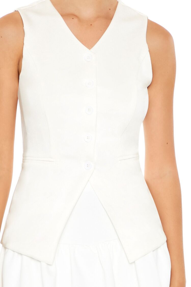 Sleeveless Button-Up Top