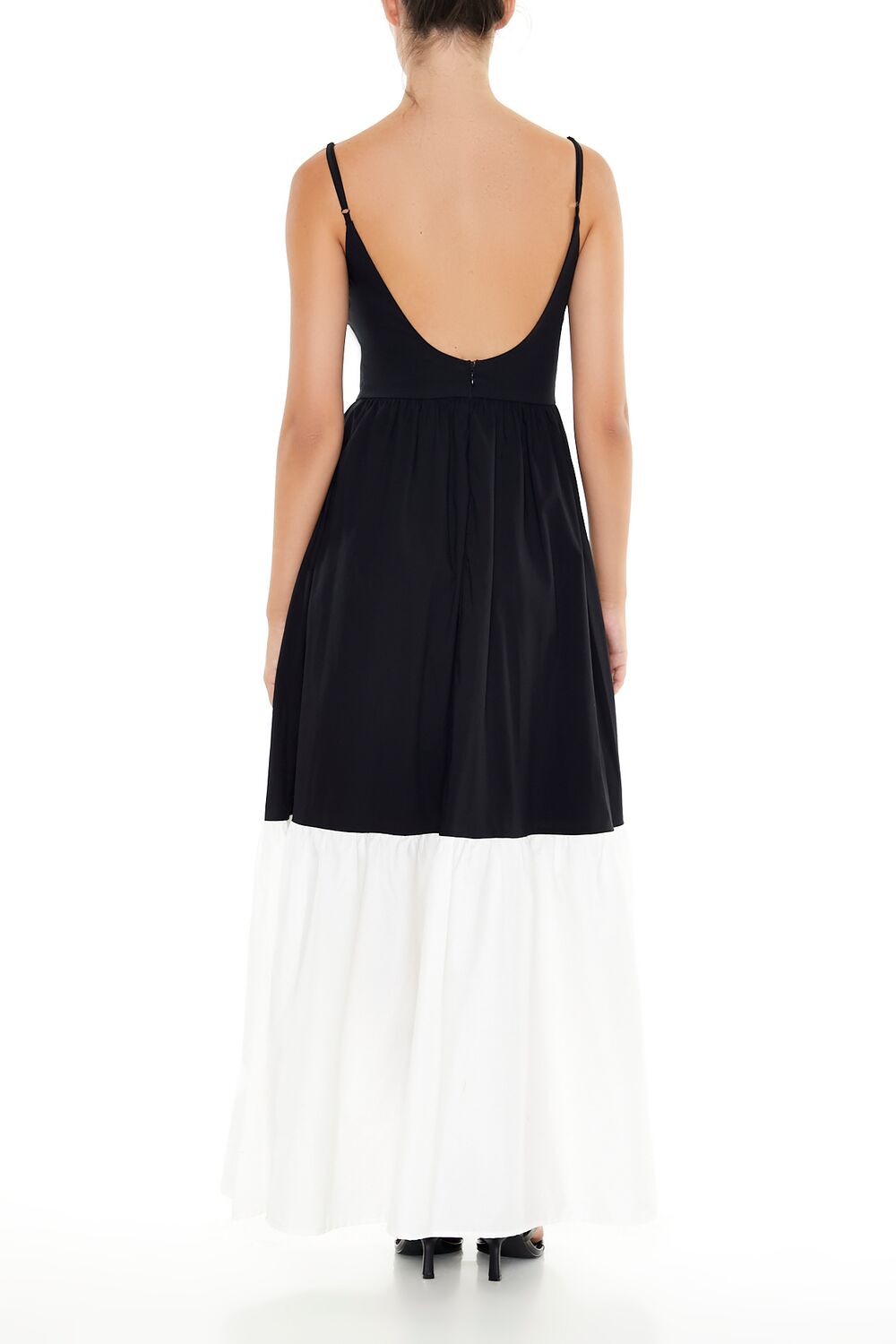 Colorblock Cutout Maxi Dress