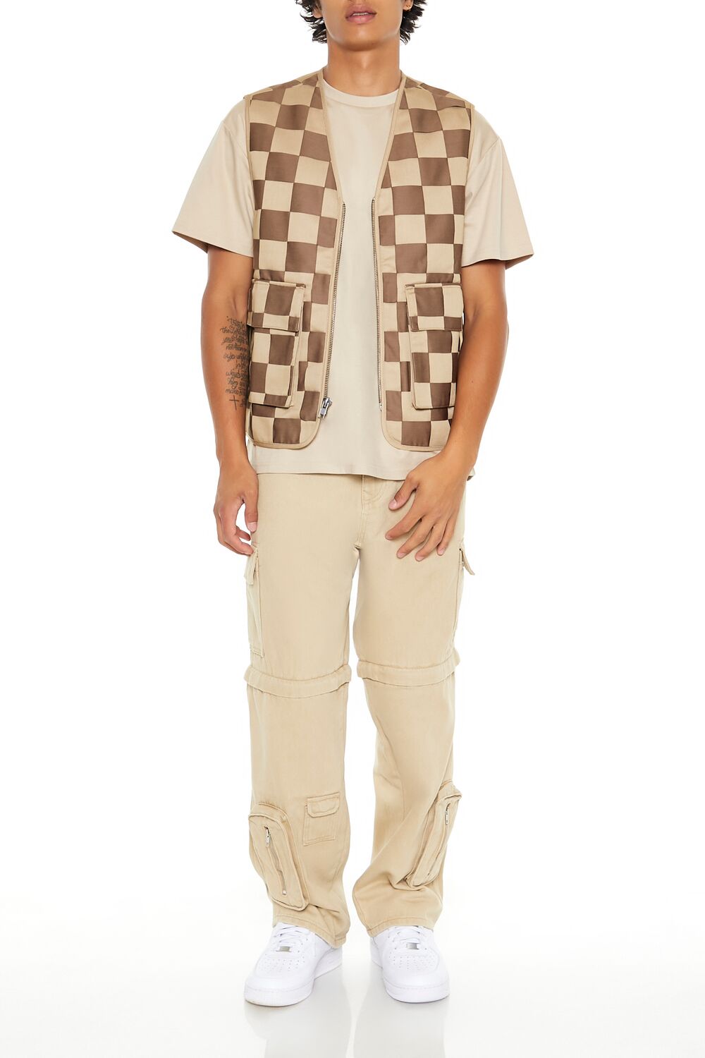 Checkered Cargo Vest