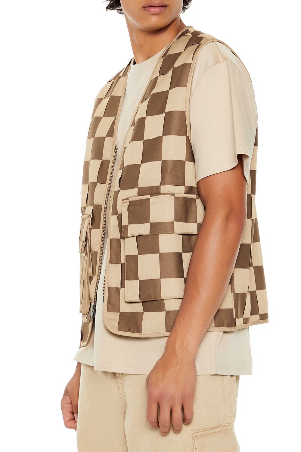 Checkered Cargo Vest