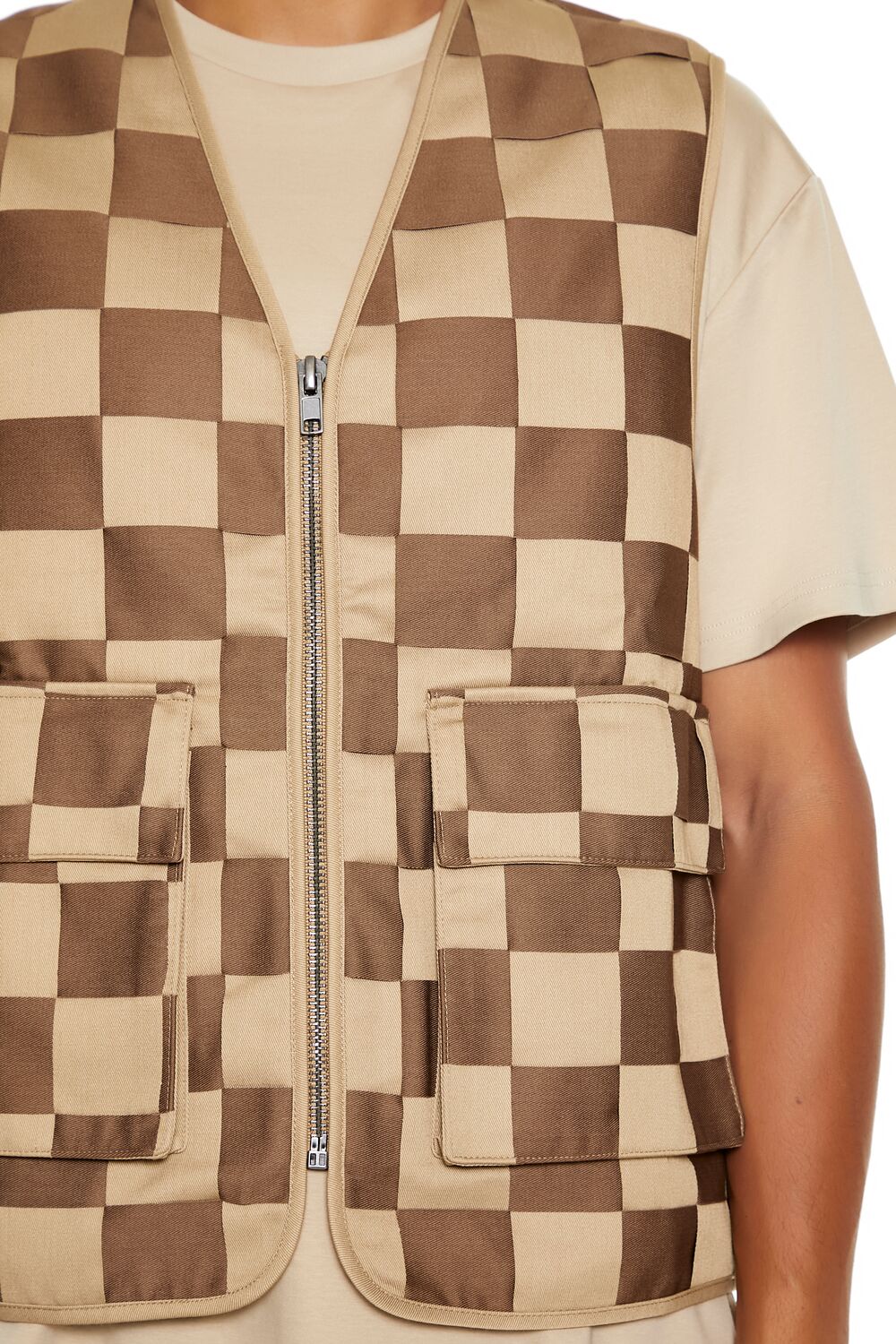 Checkered Cargo Vest