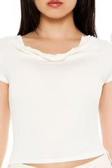 Cowl Cropped Tee