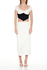 Colorblock Mesh Crop Top