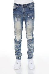 Destroyed Moto Skinny Jeans