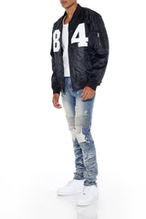 Destroyed Moto Skinny Jeans
