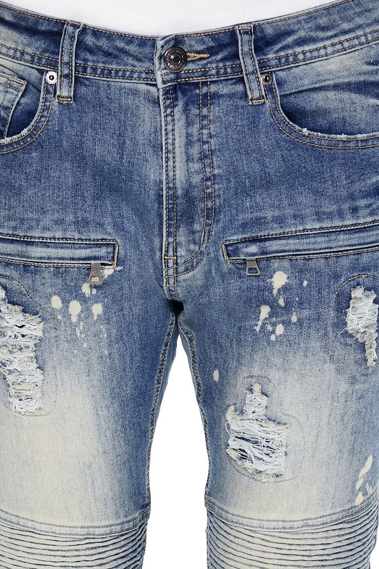 Destroyed Moto Skinny Jeans