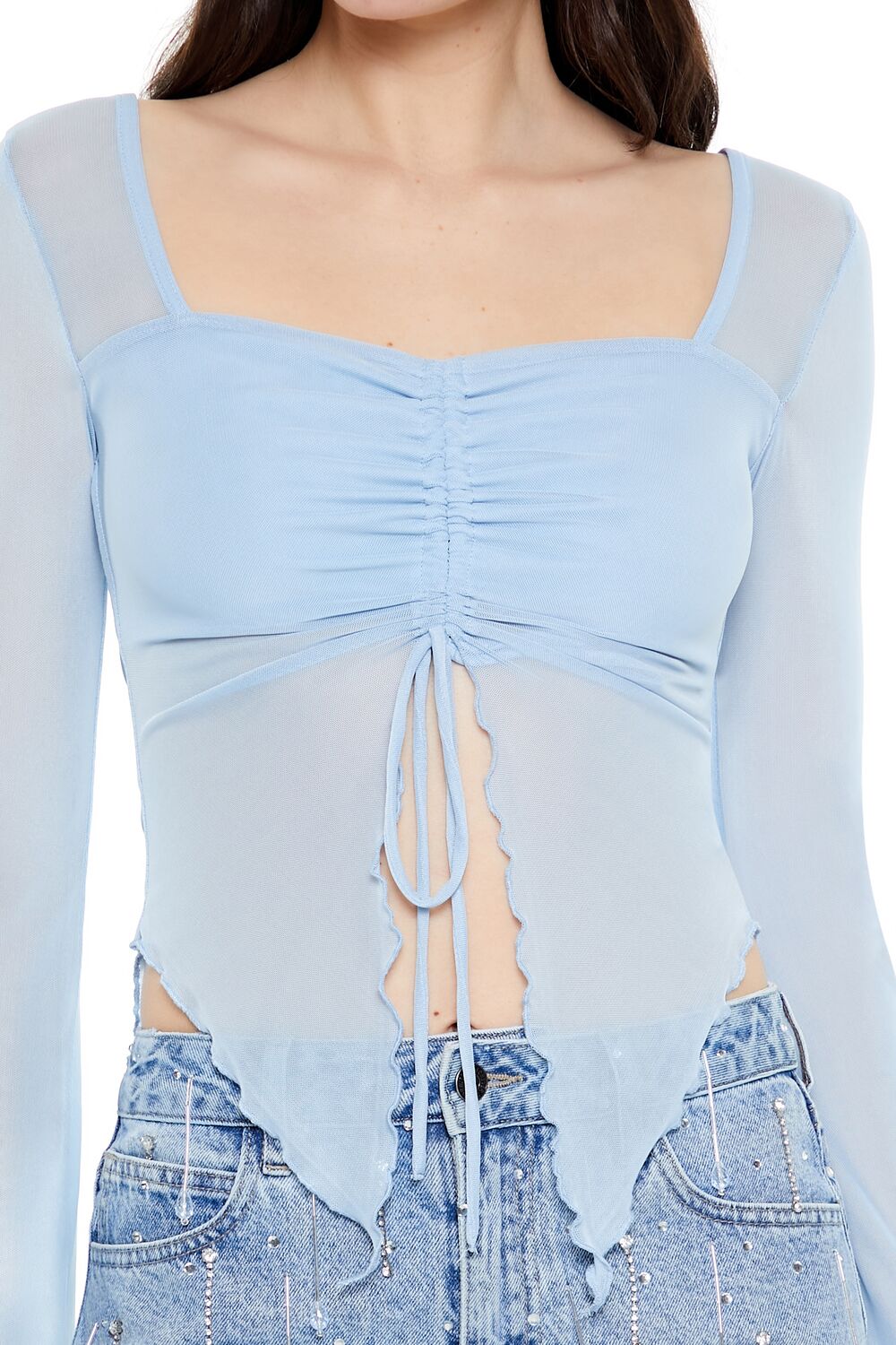 Sheer Split-Hem Top