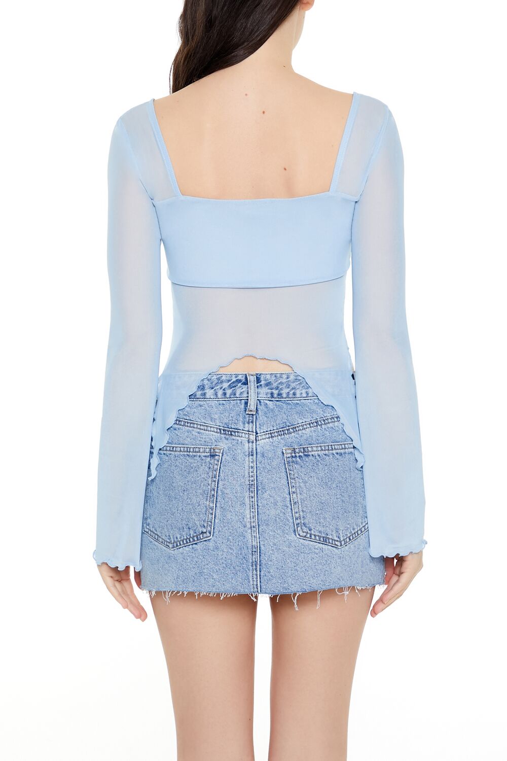 Sheer Split-Hem Top